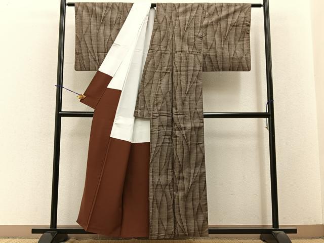 平和屋着物■本場大島紬　9マルキ　流線文　正絹　逸品　BAAY3752hj