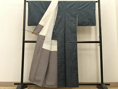 平和屋着物■本場大島紬　7マルキ　抽象文様　正絹　逸品　未使用　BAAY3753hj
