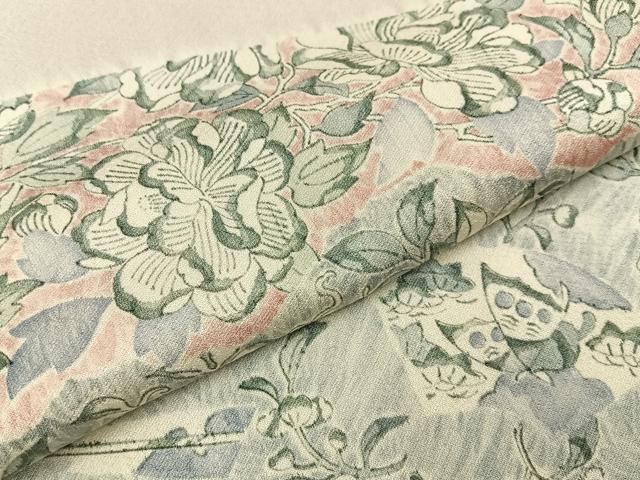 平和屋着物■訪問着　絞り　花蝶文　正絹　逸品　BAAY3756hj