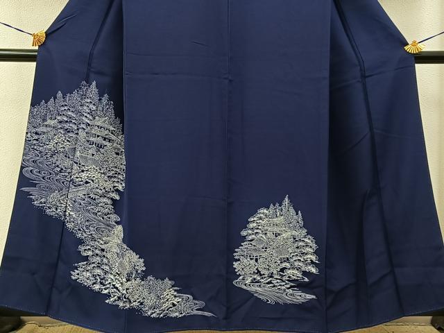 平和屋着物■訪問着　名所風景文　正絹　逸品　BAAY3761hj