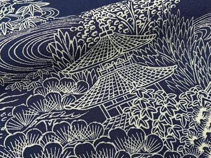 平和屋着物■訪問着　名所風景文　正絹　逸品　BAAY3761hj