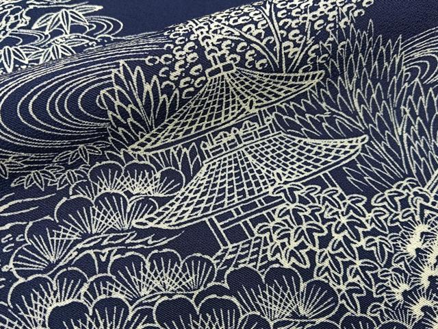 平和屋着物■訪問着　名所風景文　正絹　逸品　BAAY3761hj