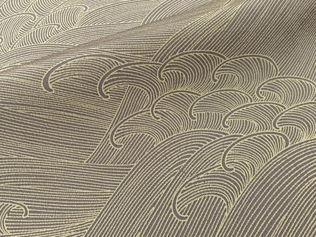 平和屋着物■上質な小紋　立波文　正絹　逸品　BAAY3762hj