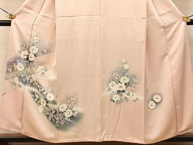 平和屋着物■訪問着　刺繍　楽器洋花文　暈し染め　正絹　逸品　BAAY3765hj