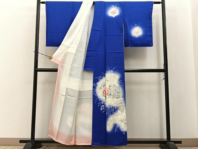 平和屋着物■訪問着　鏡裏花文　暈し染め　正絹　逸品　未使用　BAAY3766hj