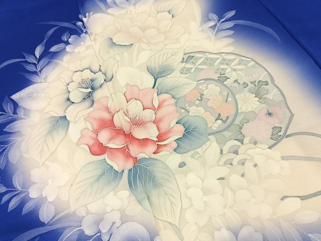 平和屋着物■訪問着　鏡裏花文　暈し染め　正絹　逸品　未使用　BAAY3766hj