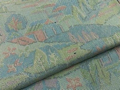 平和屋着物■上質な紬　風景文　正絹　逸品　BAAY3767hj