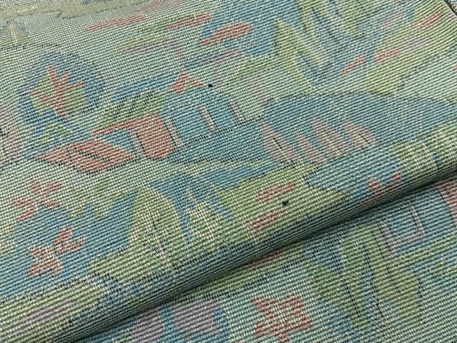 平和屋着物■上質な紬　風景文　正絹　逸品　BAAY3767hj