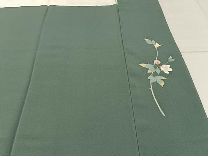 平和屋着物●訪問着　友禅　作家物　枝花文　正絹　逸品　BAAY3773hj