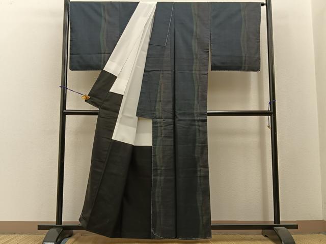 平和屋着物■本場大島紬　7マルキ　流線文　正絹　逸品　未使用　BAAY3777hj