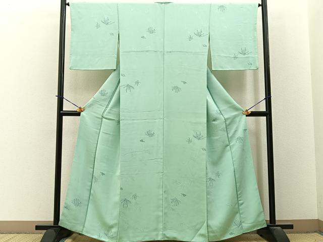 平和屋着物■上質な小紋　舞花文　正絹　逸品　BAAY3790hj