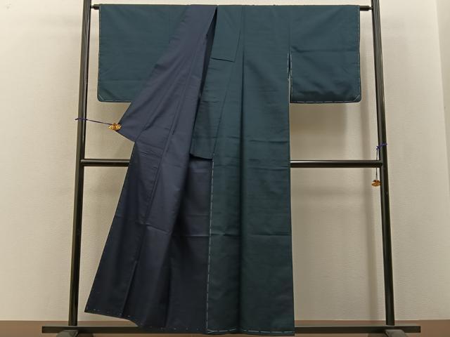 平和屋着物■上質な紬　色無地　百入茶色　正絹　逸品　未使用　BAAY3794hj