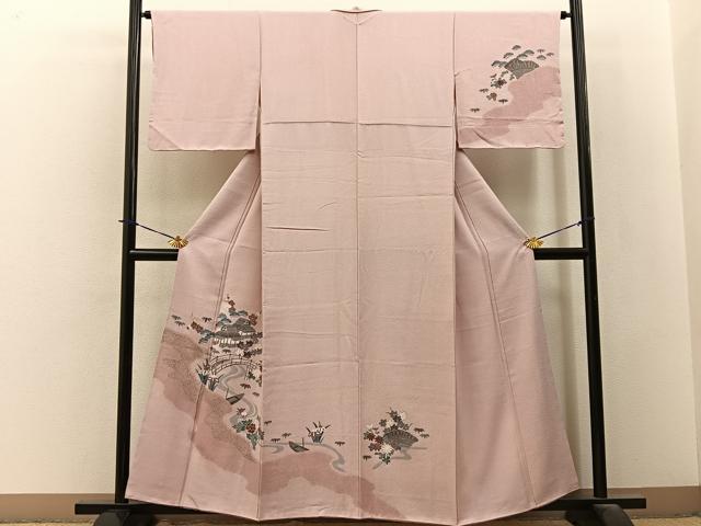 平和屋着物■訪問着　絞り　御所解文　金彩　正絹　逸品　BAAY3797hj