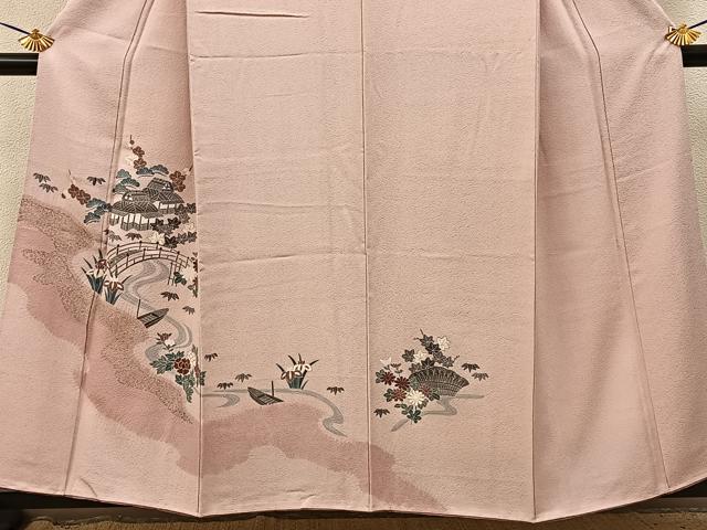 平和屋着物■訪問着　絞り　御所解文　金彩　正絹　逸品　BAAY3797hj