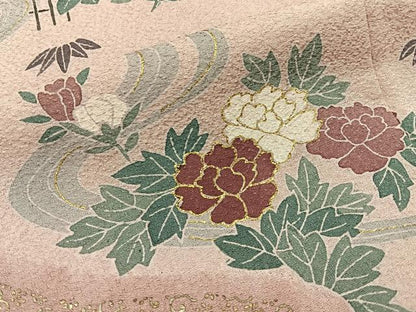 平和屋着物■訪問着　絞り　御所解文　金彩　正絹　逸品　BAAY3797hj