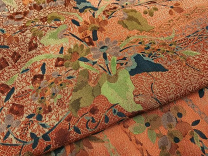 平和屋着物■上質な小紋　草花文　鬼しぼ縮緬　正絹　逸品　BAAY3798hj