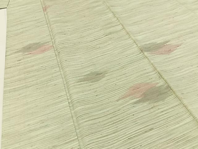 平和屋着物■上質な紬　菱文様　正絹　逸品　BAAY3801hj