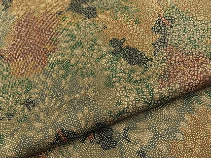 平和屋着物■本場染大島紬　樹林文　正絹　逸品　BAAY3802hj