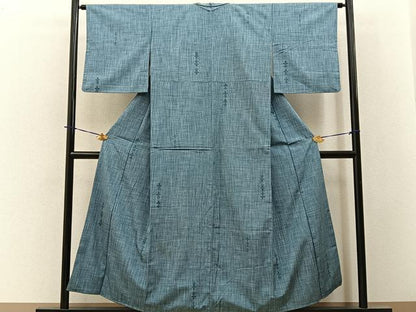 平和屋着物■上質な紬　抽象文　正絹　逸品　BAAY3809hj