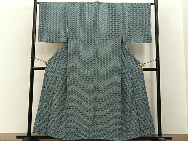 平和屋着物■江戸小紋　立涌花文　正絹　逸品　BAAY3810hj