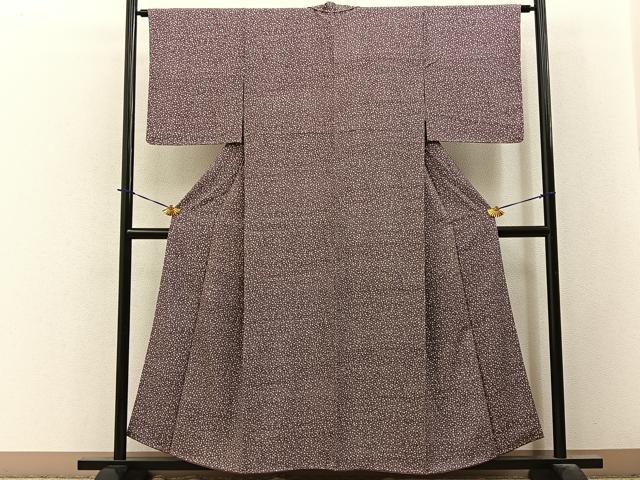 平和屋着物■上質な小紋　扇面尽くし　正絹　逸品　BAAY3811hj