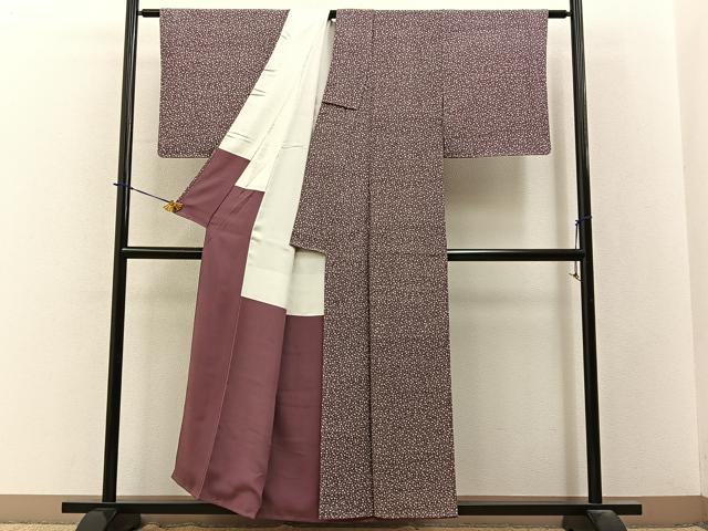 平和屋着物■上質な小紋　扇面尽くし　正絹　逸品　BAAY3811hj