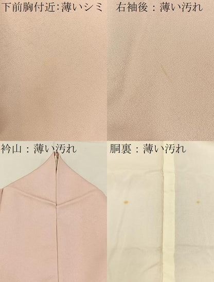 平和屋着物■訪問着　刺繍　竹垣草葉文　暈し染め　正絹　逸品　BAAY3816hj