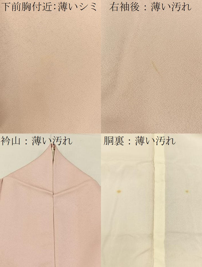 平和屋着物■訪問着　刺繍　竹垣草葉文　暈し染め　正絹　逸品　BAAY3816hj
