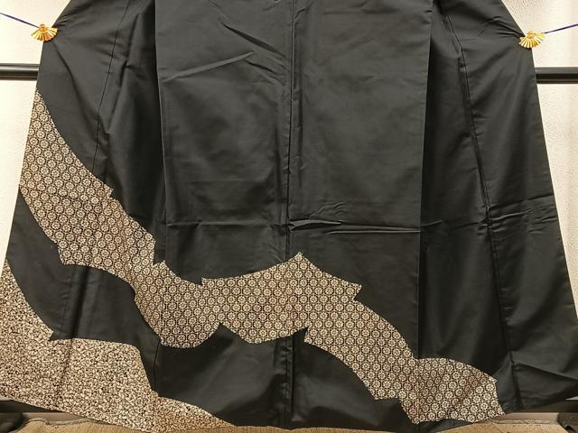平和屋着物●本場縞大島紬　訪問着　吉祥文　正絹　逸品　BAAY3832hj