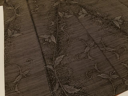 平和屋着物■本場大島紬　花唐草文　やまと誂製　正絹　逸品　BAAY3834hj