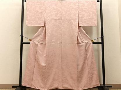 平和屋着物■上質な色無地　舞蝶地紋　虹色　松坂屋扱い　正絹　逸品　BAAY3837hj