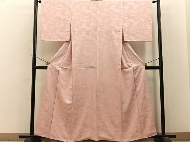 平和屋着物■上質な色無地　舞蝶地紋　虹色　松坂屋扱い　正絹　逸品　BAAY3837hj