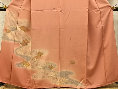 平和屋着物●中国三大刺繍　スワトウ刺繍　訪問着　地紋起こし　花菱有職文　暈し染め　正絹　逸品　BAAY3848hj