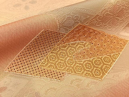 平和屋着物●中国三大刺繍　スワトウ刺繍　訪問着　地紋起こし　花菱有職文　暈し染め　正絹　逸品　BAAY3848hj