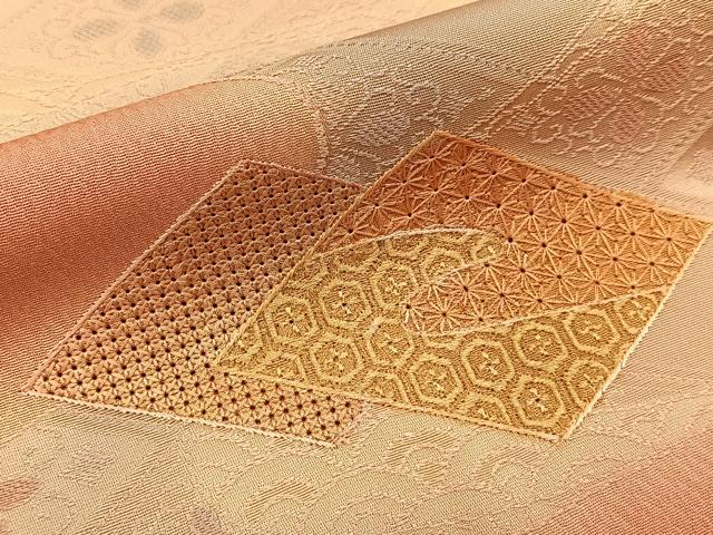 平和屋着物●中国三大刺繍　スワトウ刺繍　訪問着　地紋起こし　花菱有職文　暈し染め　正絹　逸品　BAAY3848hj