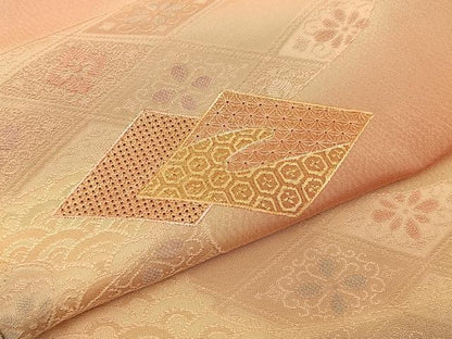 平和屋着物●中国三大刺繍　スワトウ刺繍　訪問着　地紋起こし　花菱有職文　暈し染め　正絹　逸品　BAAY3848hj