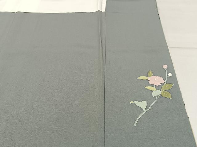 平和屋着物●訪問着　友禅　作家物　草花文　暈し染め　正絹　逸品　BAAY3849hj