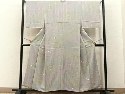 平和屋着物■上質な小紋　舞花文　暈し染め　やまと誂製　正絹　逸品　BAAY3852hj