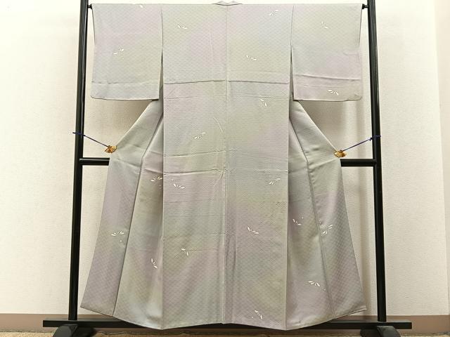 平和屋着物■上質な小紋　舞花文　暈し染め　やまと誂製　正絹　逸品　BAAY3852hj