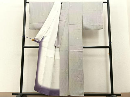 平和屋着物■上質な小紋　舞花文　暈し染め　やまと誂製　正絹　逸品　BAAY3852hj