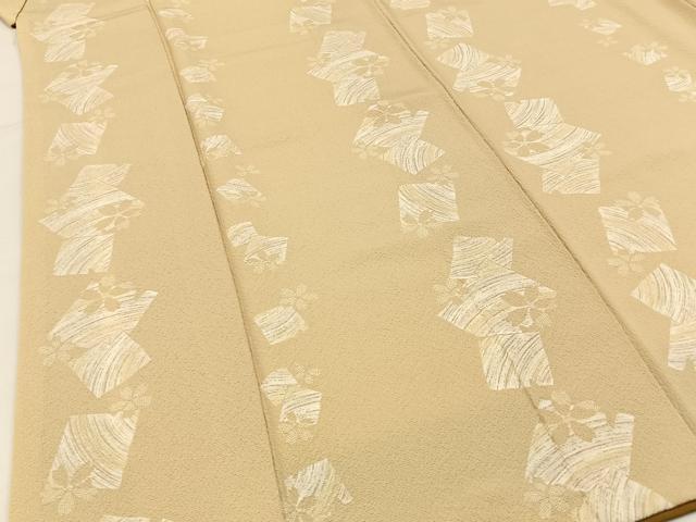 平和屋着物●上質な小紋　破れ色紙舞桜文　正絹　逸品　BAAY3853hj