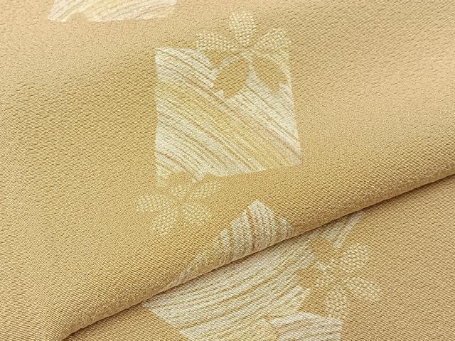 平和屋着物●上質な小紋　破れ色紙舞桜文　正絹　逸品　BAAY3853hj