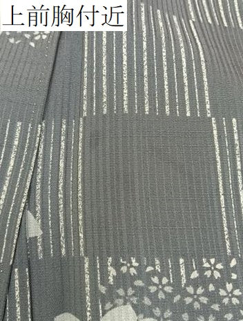 平和屋着物●上質な小紋　舞桜文　正絹　逸品　BAAY3854hj