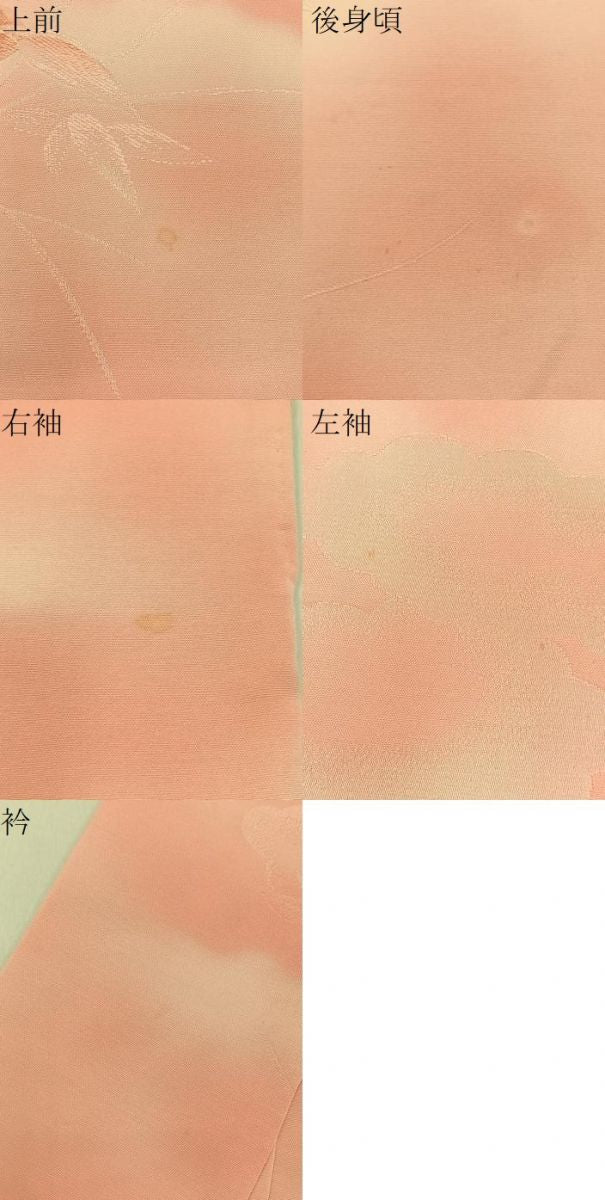 平和屋着物●上質な小紋　地紋起こし　雲重ね草花文　暈し染め　正絹　逸品　BAAY3855hj