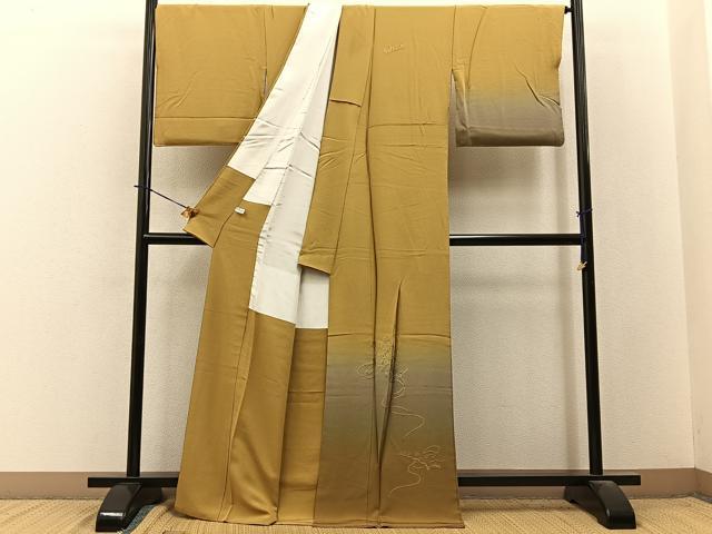 平和屋着物●中国三大刺繍　スワトウ相良刺繍　訪問着　総刺繍　絵巻文　暈し染め　ロング丈　正絹　逸品　BAAY3866hj