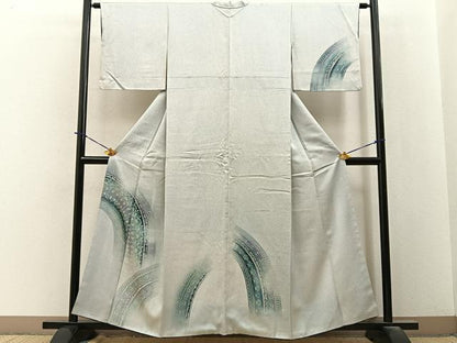 平和屋着物■訪問着　洋花文　正絹　逸品　BAAY3871hj