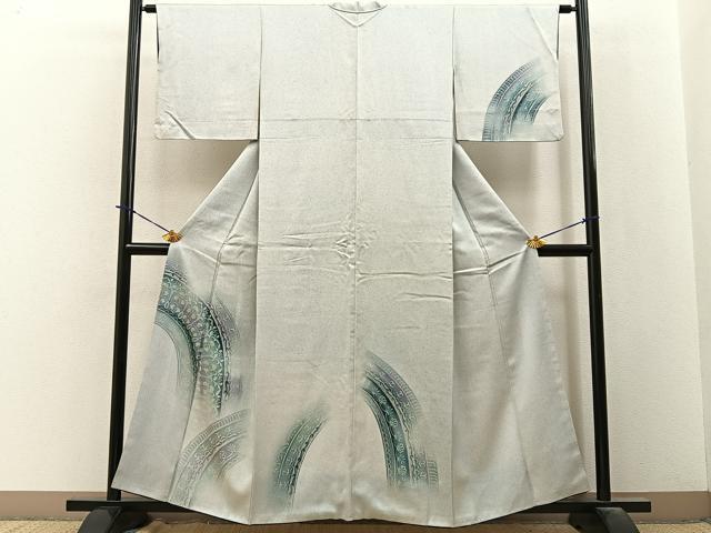 平和屋着物■訪問着　洋花文　正絹　逸品　BAAY3871hj