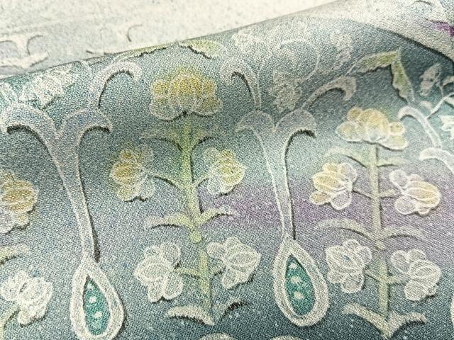 平和屋着物■訪問着　洋花文　正絹　逸品　BAAY3871hj