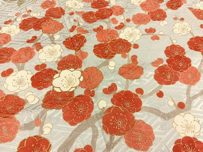平和屋着物■豪華振袖　駒刺繍　梅　椿　楓　金彩　西武百貨店扱い　正絹　逸品　BAAY3874hj