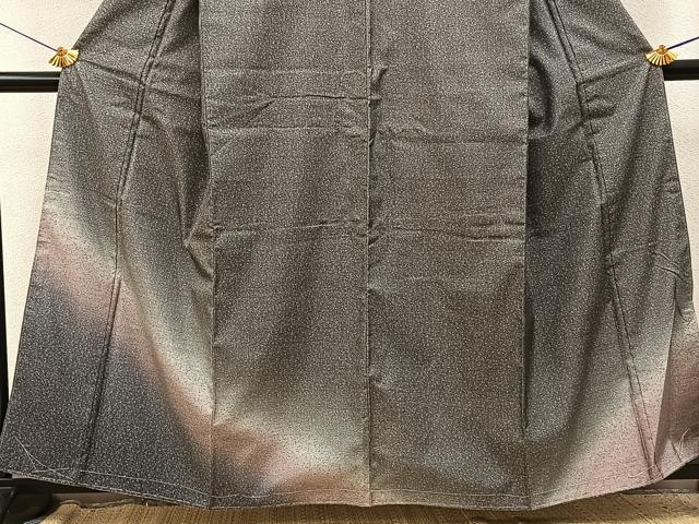 平和屋着物●本場縞大島紬　訪問着　霞文　暈し染め　ますいわ屋扱い　正絹　逸品　未使用　BAAY3875hj